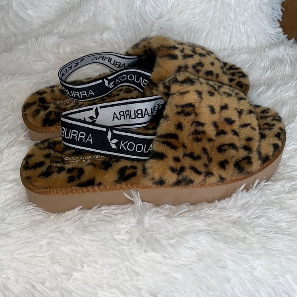 Just in! Brand New Koolaburra by UGG Fuzz’n Sandal Slingback Animal Print 9